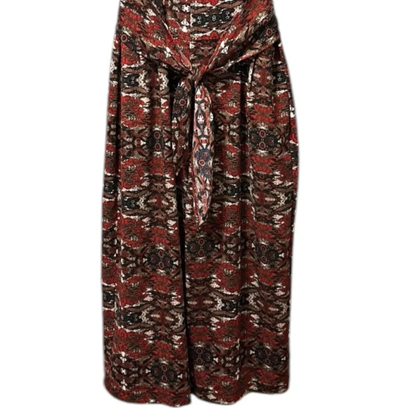 Anthropologie Greylin Macie Wide Leg Jumpsuit Tribal Print Earth Tones Southwest - Picture 6 of 16